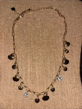 Park Lane Gold Shell & Disc Charm Necklace